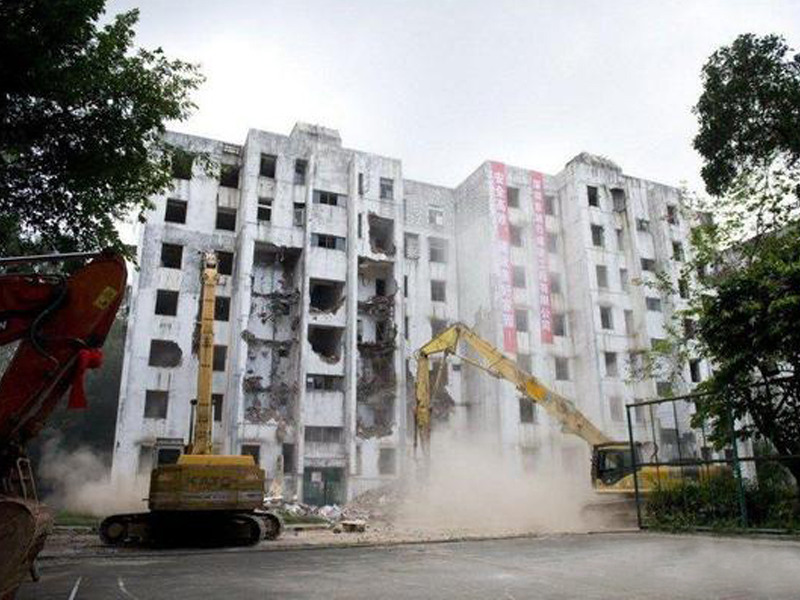 使用海沙的建筑物，墻體受損嚴(yán)重